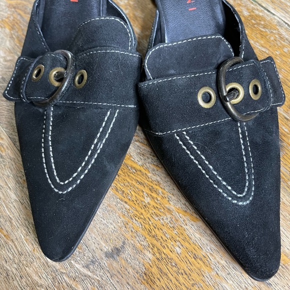 Gianni Bini heels Black Suede size 8m - Picture 2 of 4